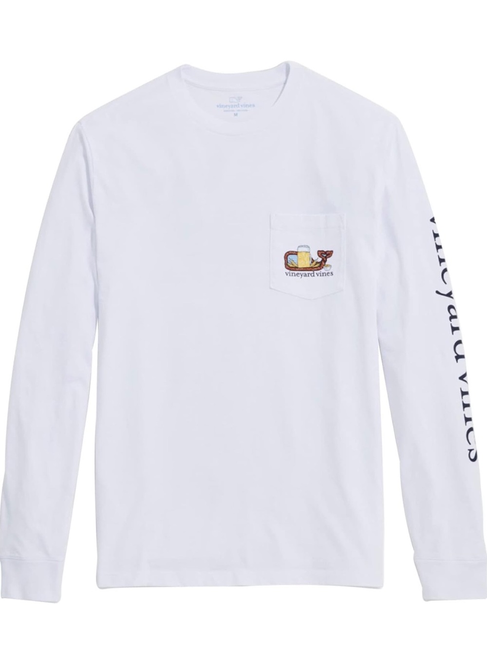Vineyard Vines - Men’s Long Sleeve Oktoberfest Pretzel Whale Pocket Tee
